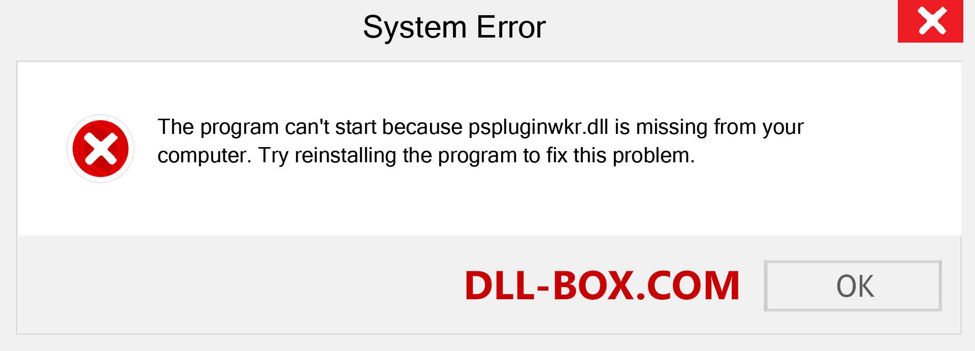  pspluginwkr.dll file is missing?. Download for Windows 7, 8, 10 - Fix  pspluginwkr dll Missing Error on Windows, photos, images