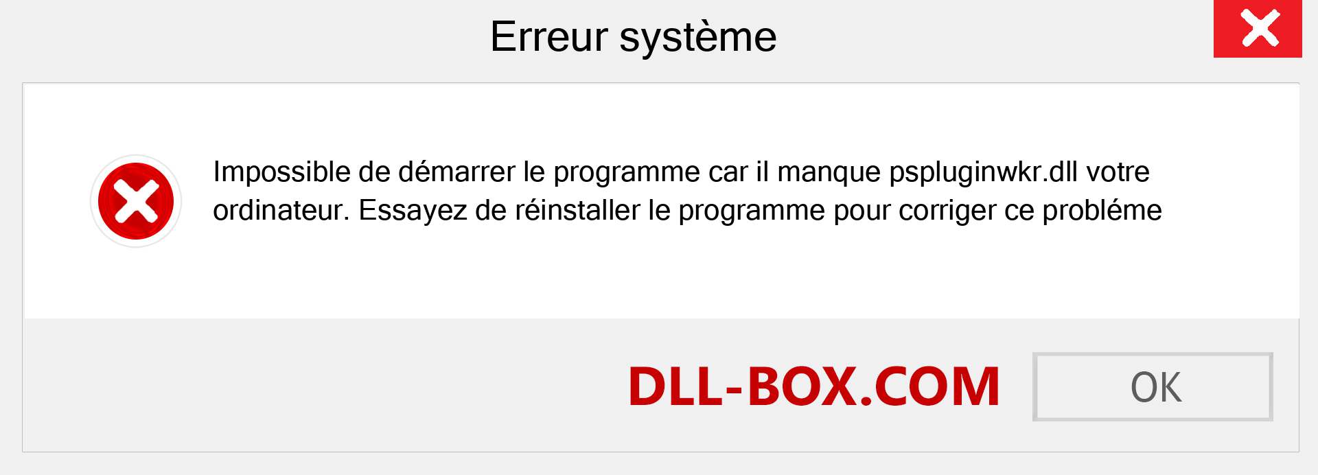 Le fichier pspluginwkr.dll est manquant ?. Télécharger pour Windows 7, 8, 10 - Correction de l'erreur manquante pspluginwkr dll sur Windows, photos, images